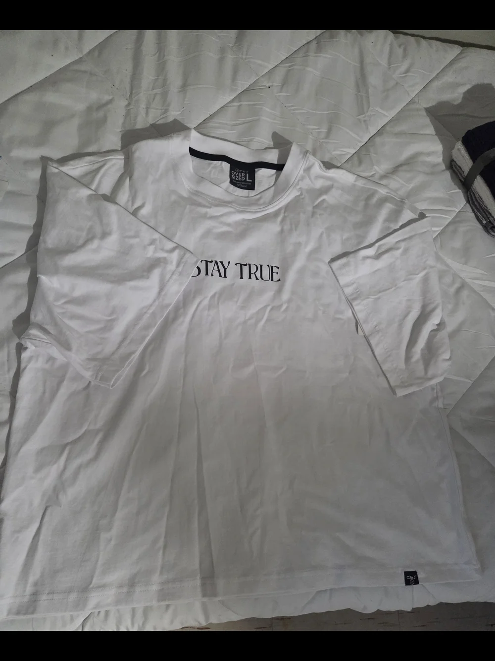 Stay True White Graphic Tee - Large
